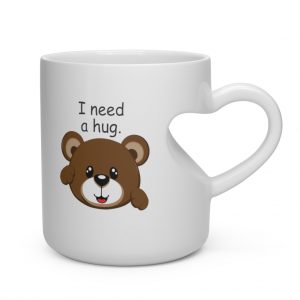 I Need A Hug Heart Shape Mug