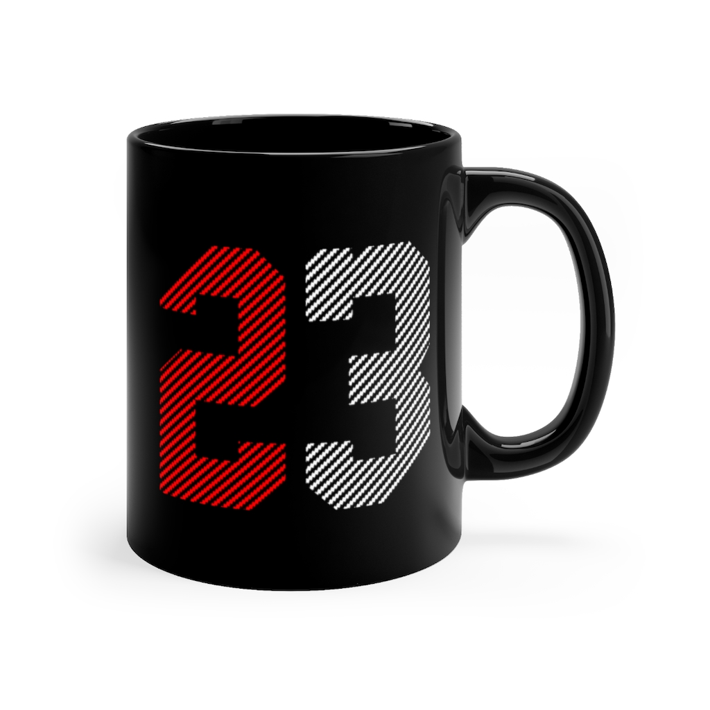 Iconic number 23 | Number 23 Mug | Black mug 11oz 3 Iconic number 23