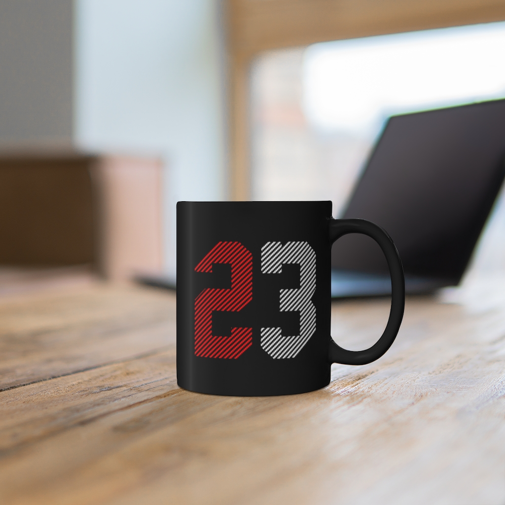 Iconic number 23 | Number 23 Mug | Black mug 11oz 6 Iconic number 23 |  Number 23 Mug |  Black mug 11oz - Image 6
