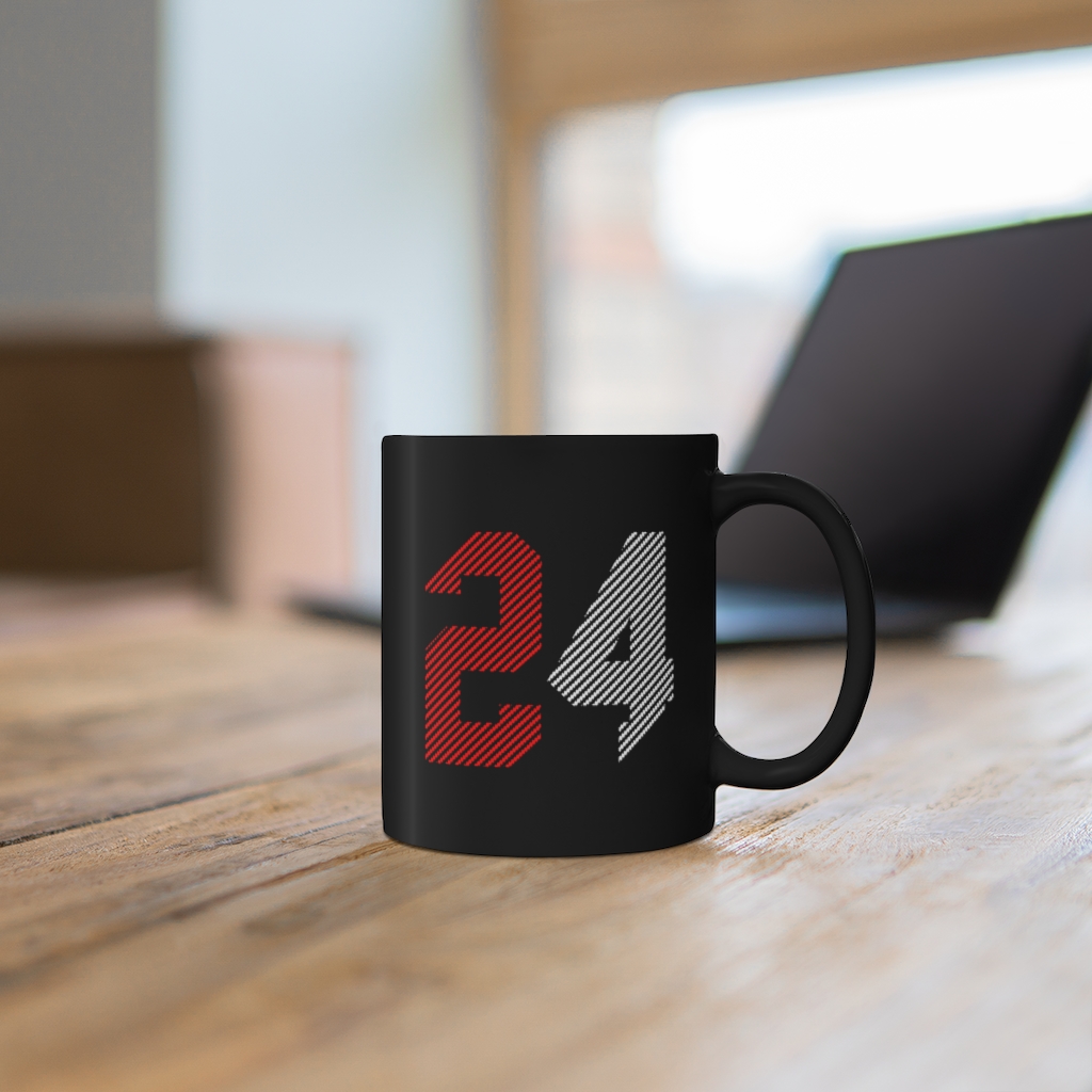 Iconic number 24 | Number 24 Mug | Black mug 11oz 6 Number 24 jersey