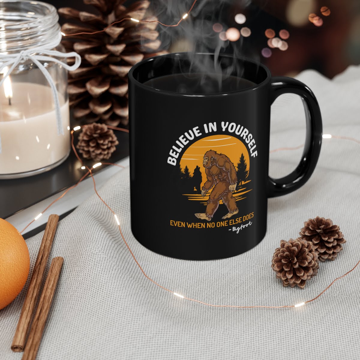 Believe In Yourself Bigfoot Gift | Sasquatch Mug | Bigfoot Motivational Mug 4 Believe In Yourself Bigfoot Gift