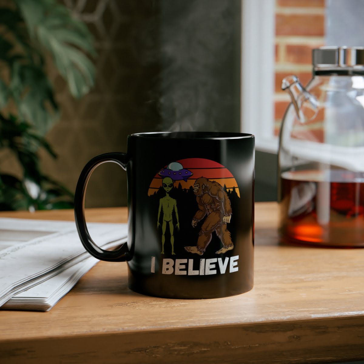 Bigfoot Funny Coffee Mug | Alien Mug | Sasquatch Gift Cup I believe Mug 11 OZ 5 I believe Mug